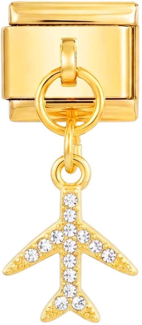 Fly i gull med steiner, på gull