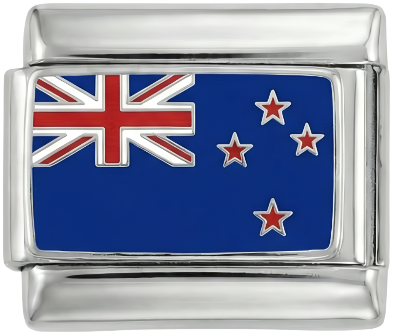 New Zealands flagg på sølv