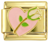 Pink Heart with White Rose on Gold - pink-heart-with-white-rose-on-gold.png