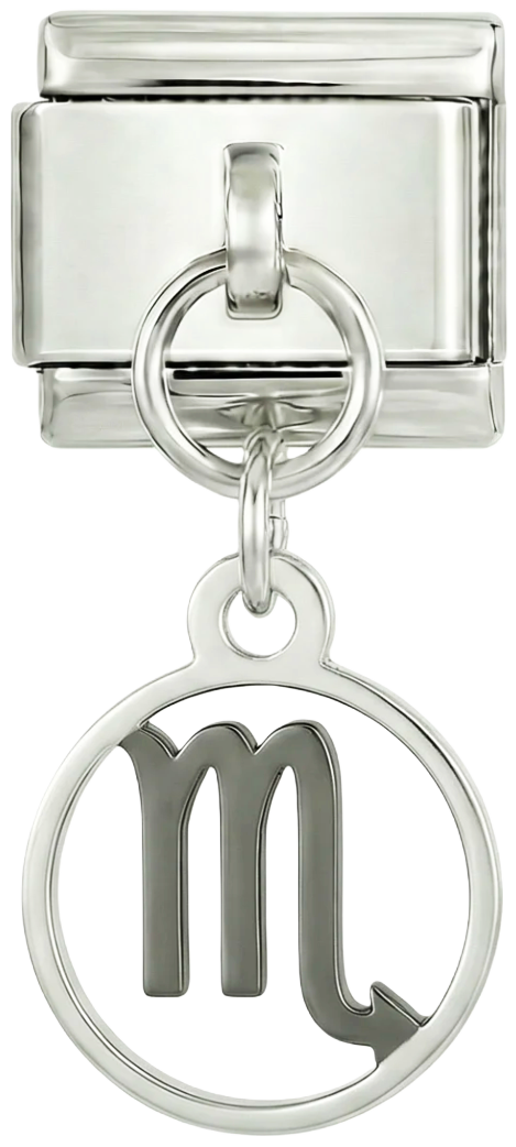 Scorpio Sign, on Silver - scorpio-sign-on-silver.png