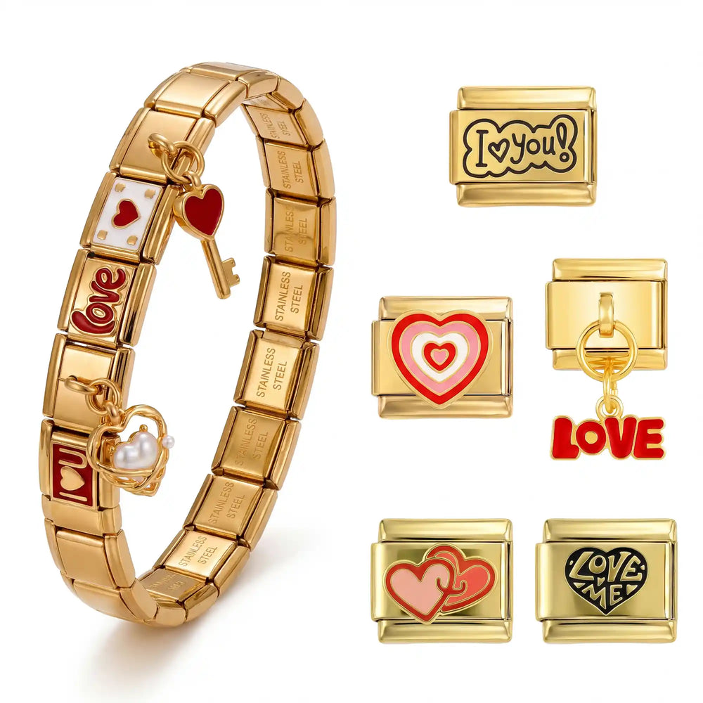 Love-set med 10 Charms