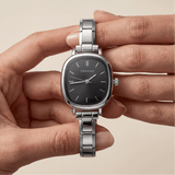 ساعة Capri فضية – إصدار المينا الأسود