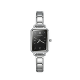 Como Watch Silver Black Dial