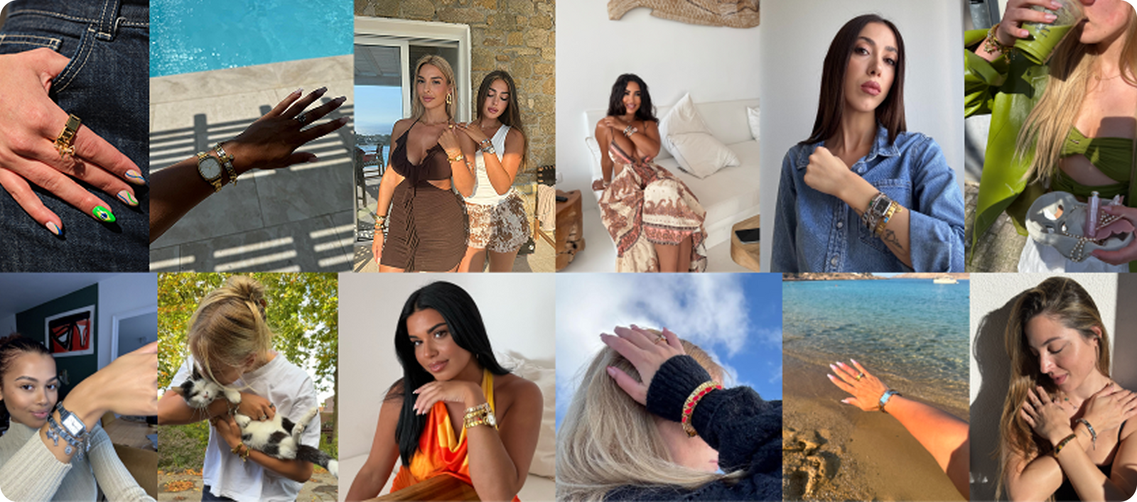 Collage av håndledd fra fellesskapet