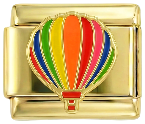 Hot Air Ballon Multicolor on Gold - Hot-Air-Ballon-Multicolor-on-Gold.png