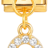 Letter O with stones, Hanging, on Gold - Letter-O-with-stones-hanging-on-gold.png