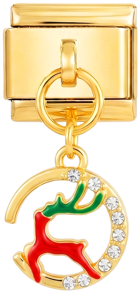 Kommer snart - Rødt snø-reinsdyr med steiner