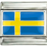 Sveriges flagg, på sølv