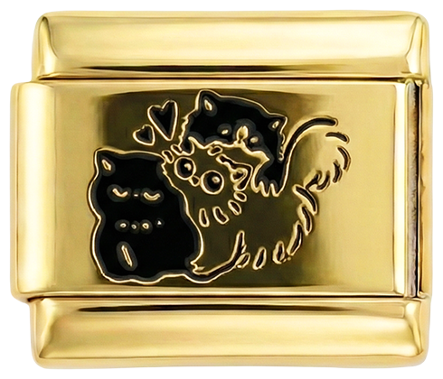 3 Klemende Katter på Gull