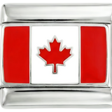 Canada-flagg, i sølv
