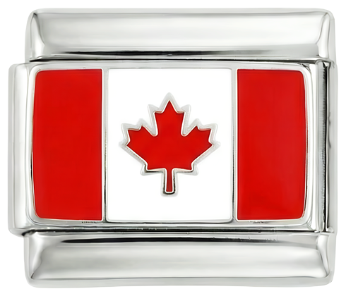 Canada-flagg, i sølv