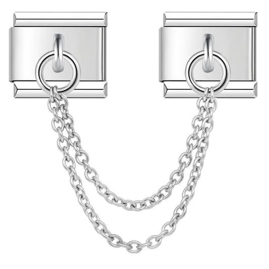 Double Linked Charms, Silver - Charms Official