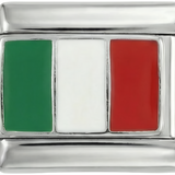 Italias flagg, på sølv