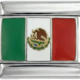 Mexicos flagg, på sølv
