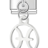 Pisces Sign, on Silver