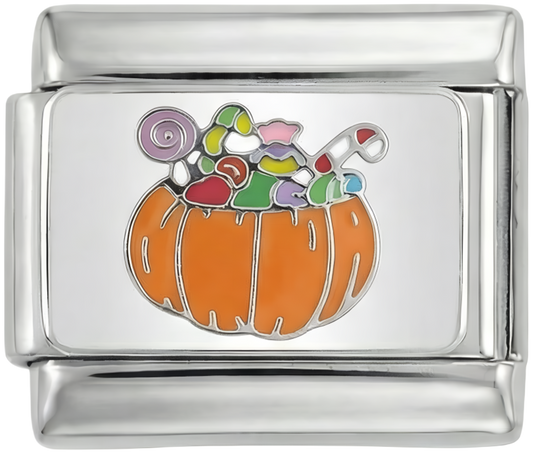 Pumpkin with Candy on Silver - pumpkin-with-candy-on-silver.png