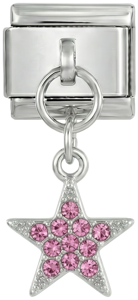 Star with Pink Stones, on Silver - star-with-pink-stones-on-silver.png